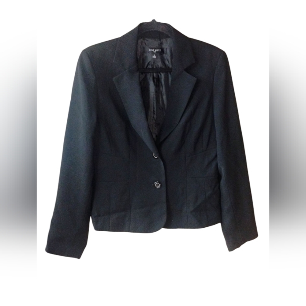 Nine West Black Lined Blazer Suit Jacket Women's SZ 8